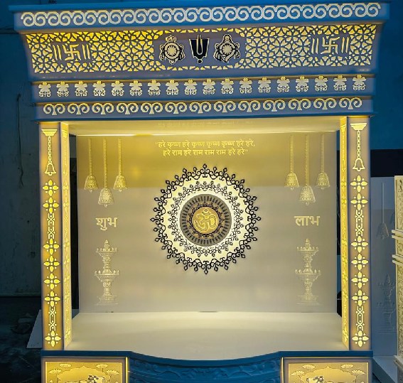 Corian Mandir With Backlight