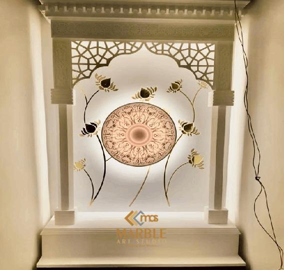 Corian Mandir With High End Design - Image 5