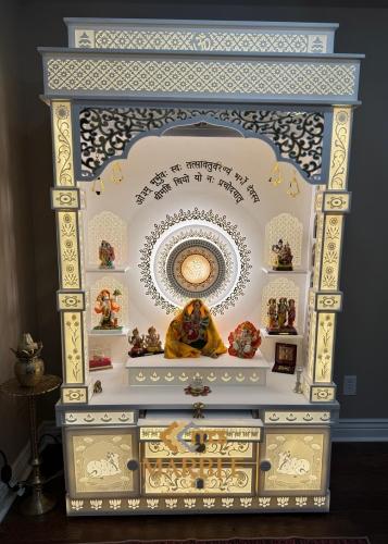 Classic to Contemporary 3D Corian Mandir Design3
